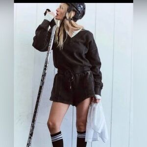 Free People Black Romper